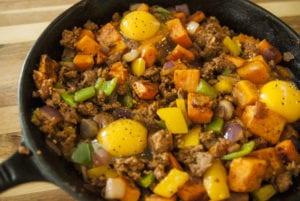 Sweet Potato Chorizo Hash- The Seasonal Junkie