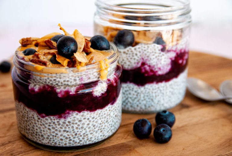 Overnight Chia Pudding with Blueberry Compote » The Seasonal Junkie