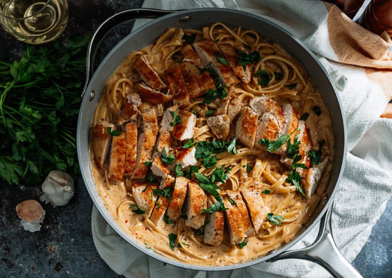 'Nduja Chicken Fettuccine Alfredo » The Seasonal Junkie